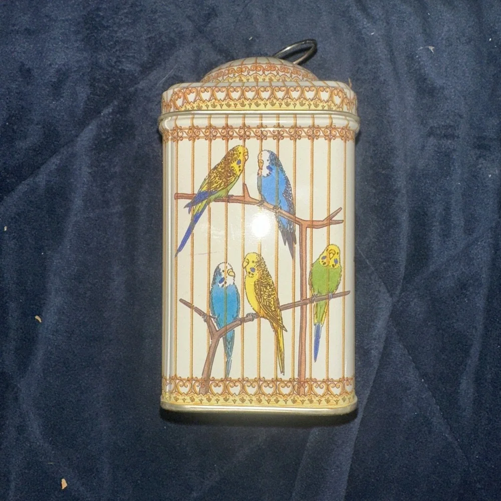 Vintage KURKI Parakeet Budgie Bird Cage Tin Keller-Charles Philadelphia